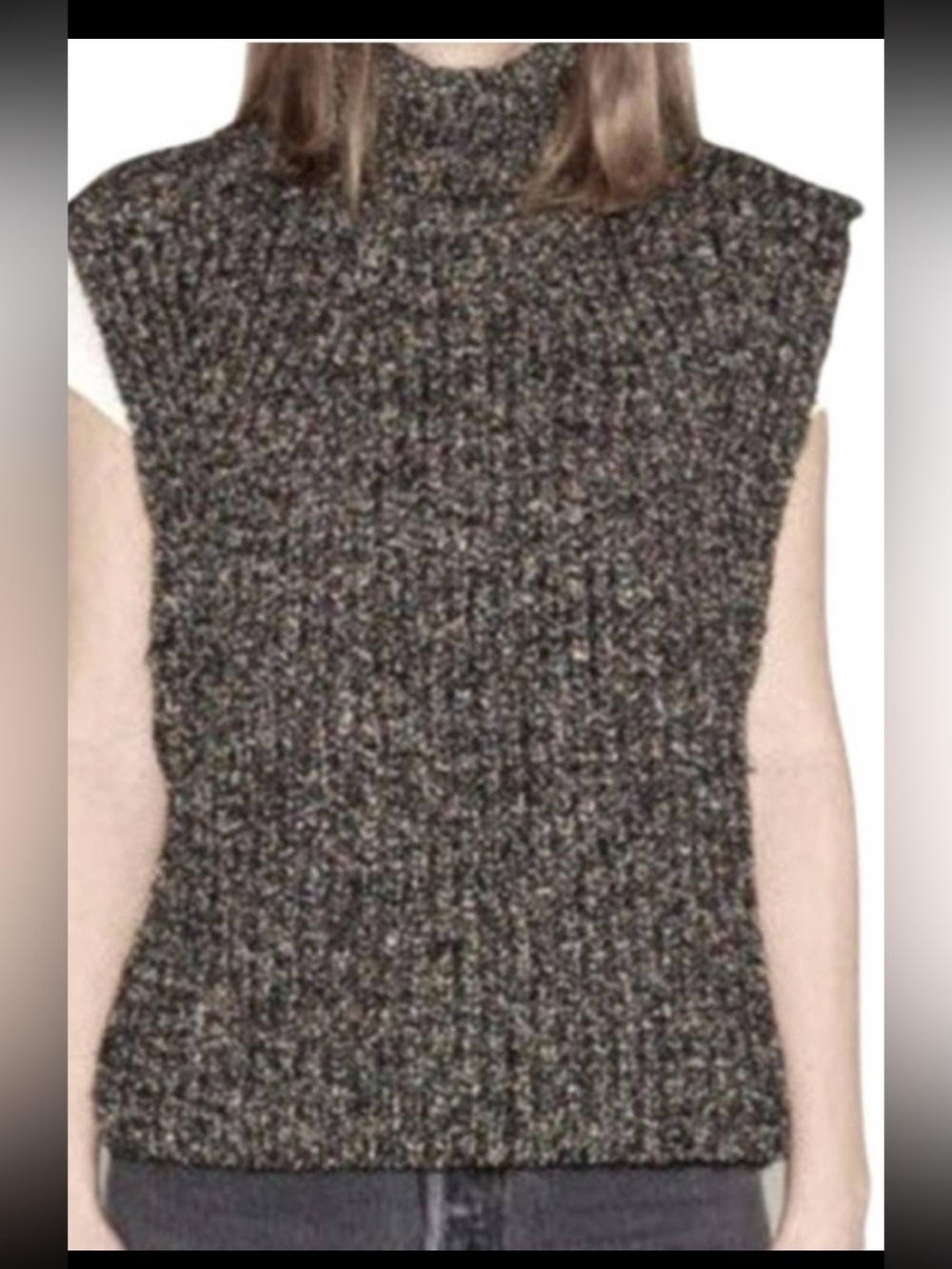 ISABEL MARANT ETOILE Megan Melange Turtleneck Vest